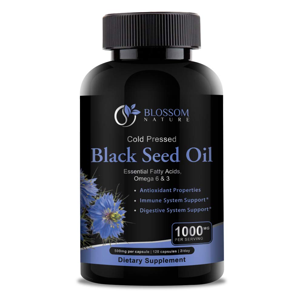 Black Seed Oil Capsules 1000mg - Premium Black Cumin Seed Oil Capsules - Black Seed Oil Liquid Pills - Virgin Cold Pressed Nigella Sativa Oil Pills - Blackseed Oil - 120 Cap (2 Month Supply)