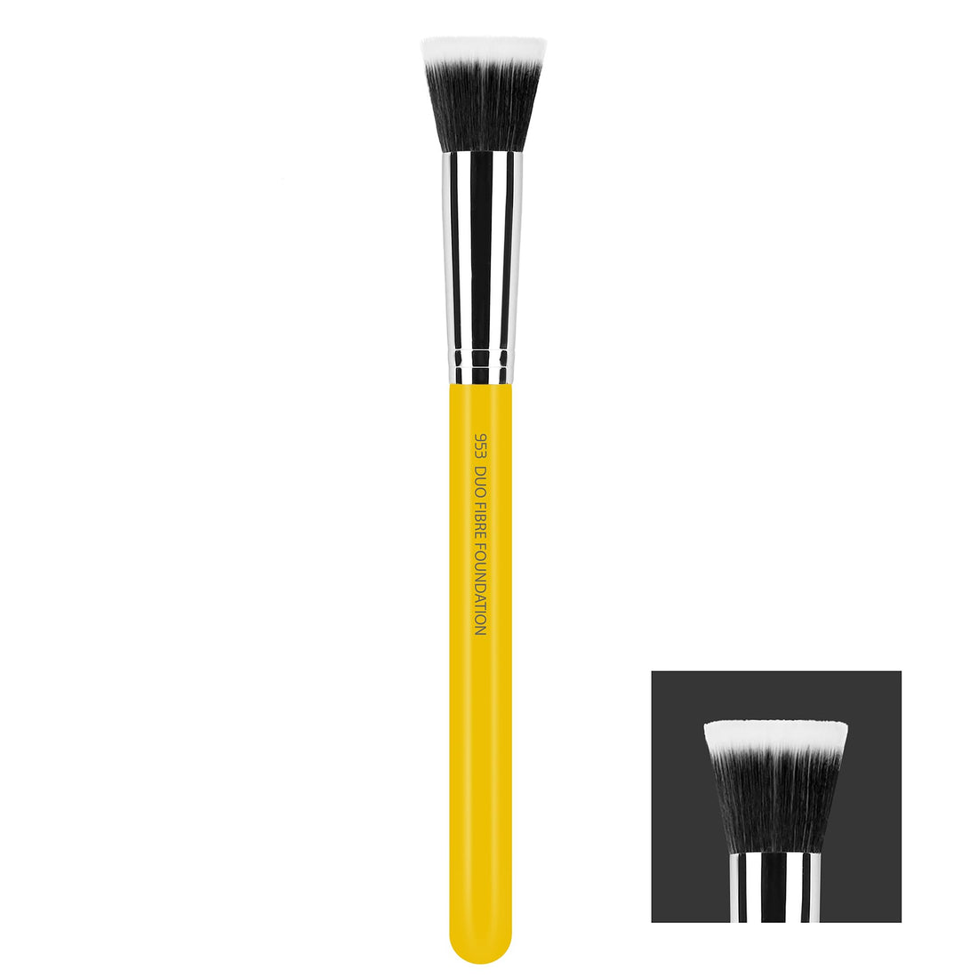Bdellium Tools Studio Line Duet Fiber Foundation Brush, Yellow