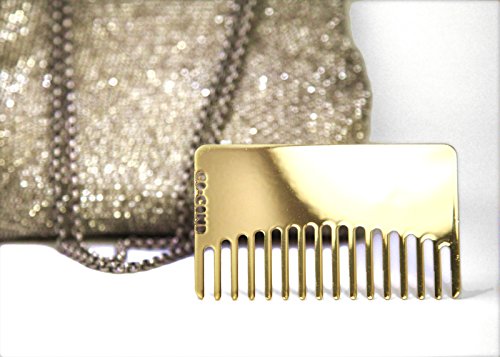 Brass Tile Mirror : Go-Comb + Mirror - Brass Tile Hair Comb + Mirror - Fit For Your Wallet