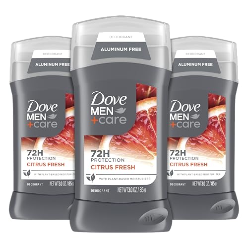 Dove Men+Care Aluminum Free Deodorant for Men 3 Pack Summer Citrus Deodorant for Men 3 oz