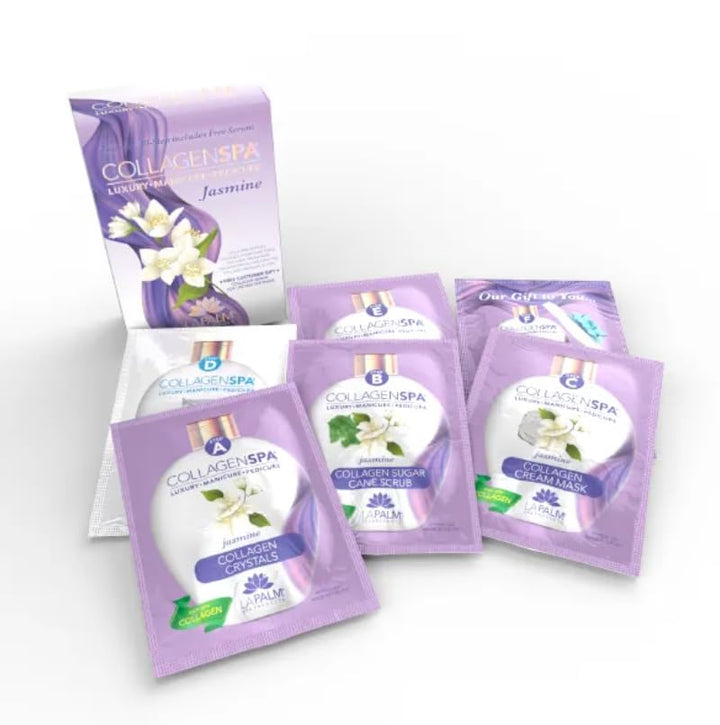 La Palm Collagen Spa Luxury Manicure and Pedicure with Collagen Bubble Crystals - Jasmine