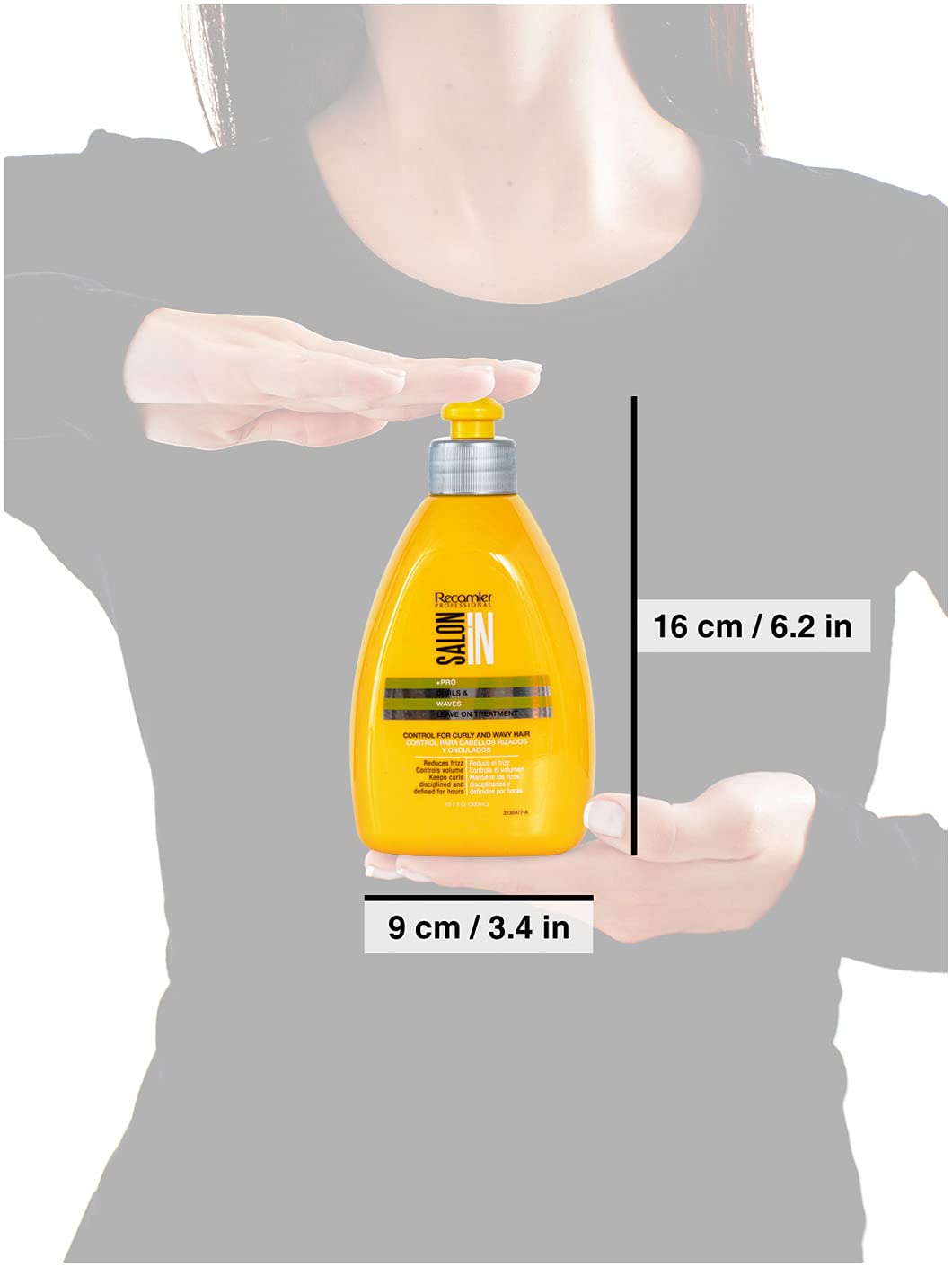 RECAMIER PROFESSIONAL SALON IN Curls & Waves Hair Leave-On Treatment Moisturizing Acondicionador Sin Enjuague para Cabello Rizado 10.1 oz