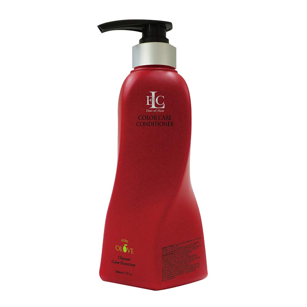 ELC Pure Olove Color Care Conditioner - For Color Treated Hair - Gentle Cleansing Conditioner for Colored Hair - Organic Olive Oil - For Fine, Medium and Coarse Hair - 12oz.