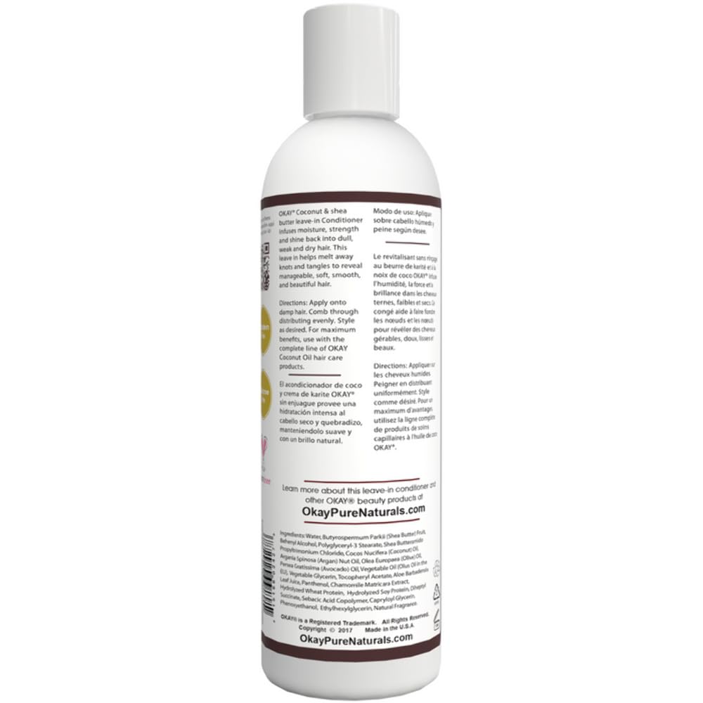 Okay Coconut Leave In Conditioner Shea Butter 8 Ounce
