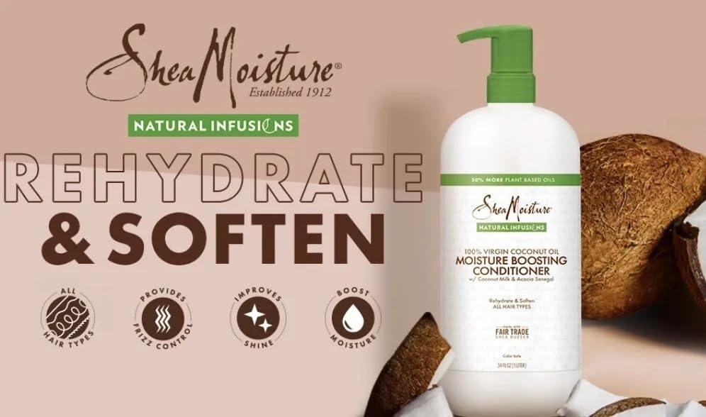 SheaMoisture Coconut Oil Moisture Boosting Conditioner, 34 fl oz