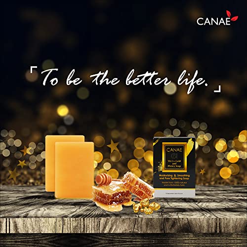 CN CANAE Face Moisturizer Facial Soap Bar with Vit C + Gold Honey Natural Anti Wrinkle & Aging Remover for Dry Skin and Pore Tightener, 3.5 oz