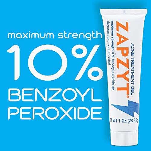 Zapzyt Maximum Strength 10% Benzoyl Peroxide Acne Treatment Gel 1 oz. (Pack of 3)