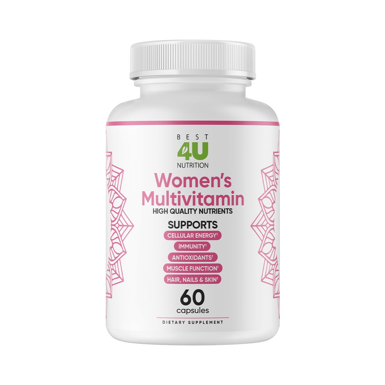 BEST 4U NUTRITION Multi for Her, 60 Capsules, Multivitamin & Multi-Mineral Supplement for Women, Helps Support her Immune System, Muscle Function & Hair, Nails & Skin