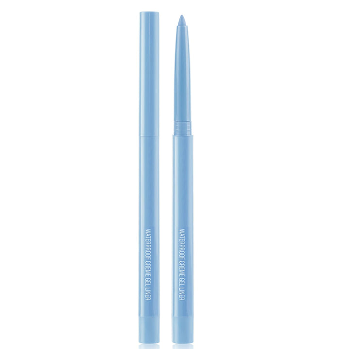 DekRion Eyeliner Pencil, Waterproof Eyeliner Long-lasting, Light-blue Eyeliners, High-Pigmented Colorful Eyeliners Easy To Use Eye Liner Pen for Women, Light-blue
