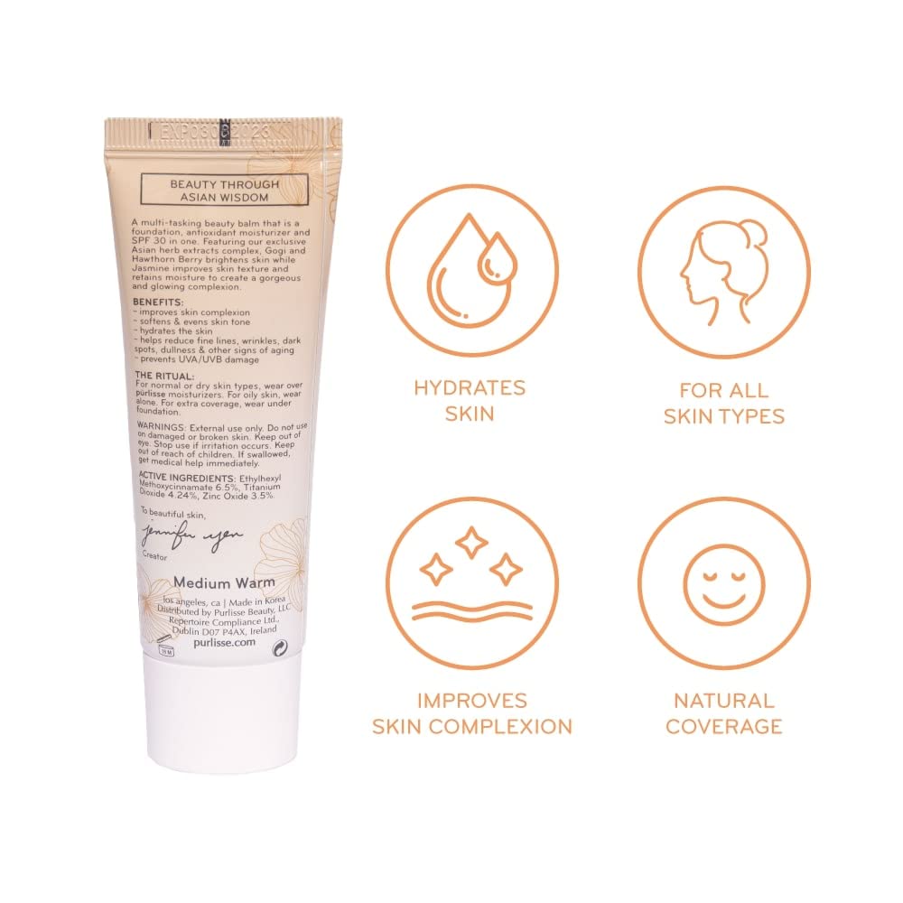 Purlisse Bb Tinted Moist Cream Spf 30, Light, 1.4 Ounce