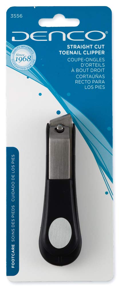 Denco Straight Cut Toenail Clipper Stainless Steel, Assorted Colors