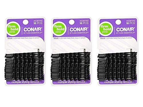 Scunci 55367 Black Styling Essentials Bobby Pins 18 Count