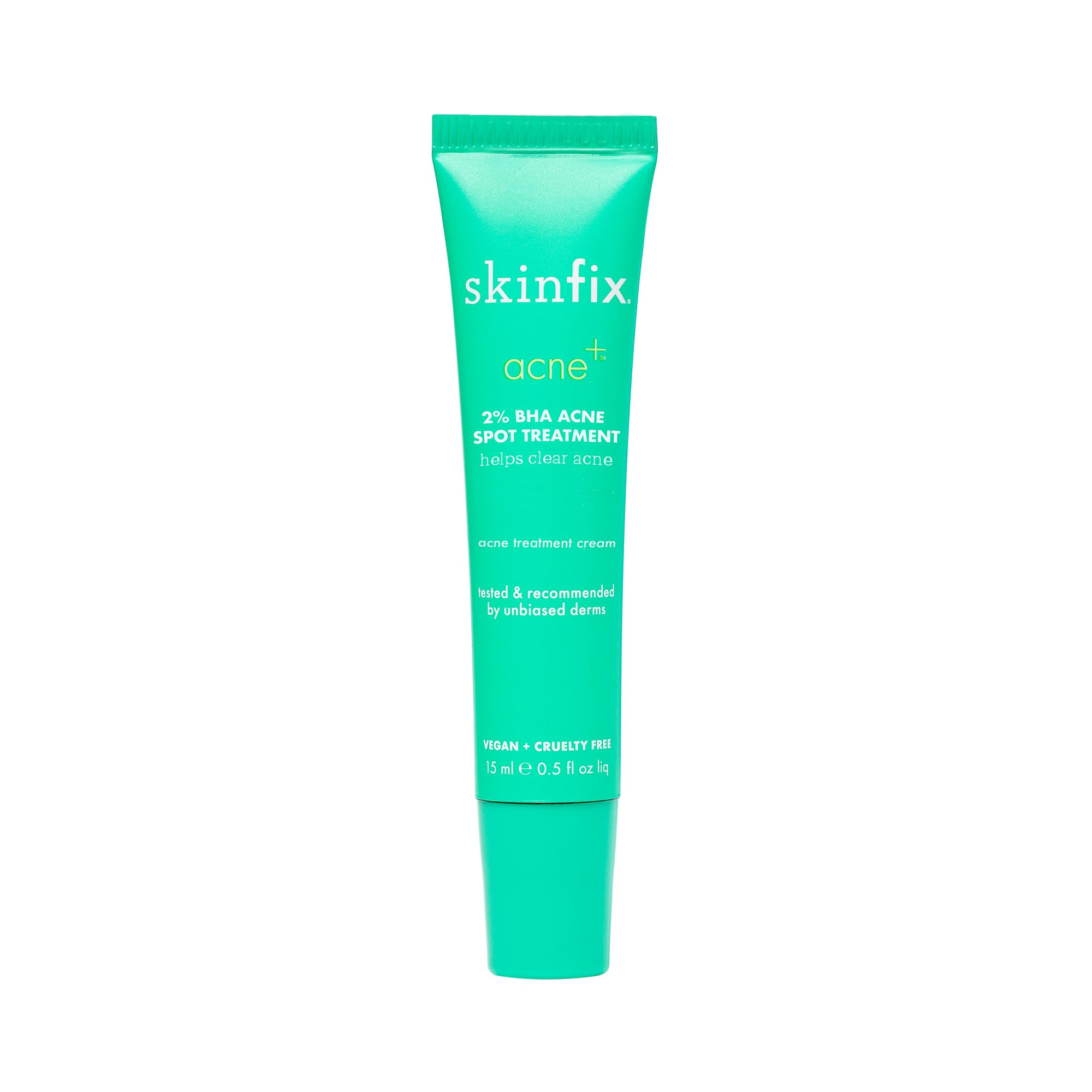 Skinfix Acne+ 2% BHA Acne Spot Treatment: Clinical-Strength, Rapid-Acting Acne Treatment that Reduces Blemish Size and Redness, Plus Prevents New Acne Pimples from Forming, 0.5 oz