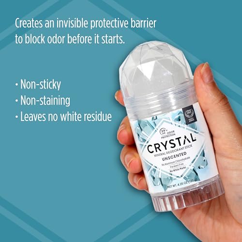CRYSTAL Deodorant Stick (30003), Unscented, 4.25 Ounce