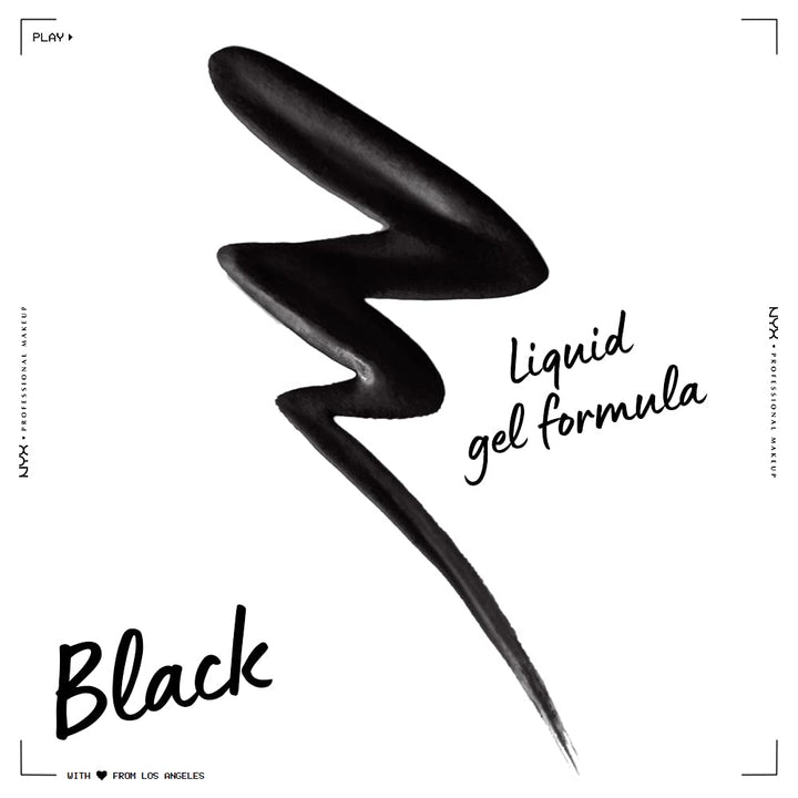 NYX PROFESSIONAL MAKEUP Epic Wear Liquid Liner, Waterproof Eyeliner, Up To 3 Day Wear, Black