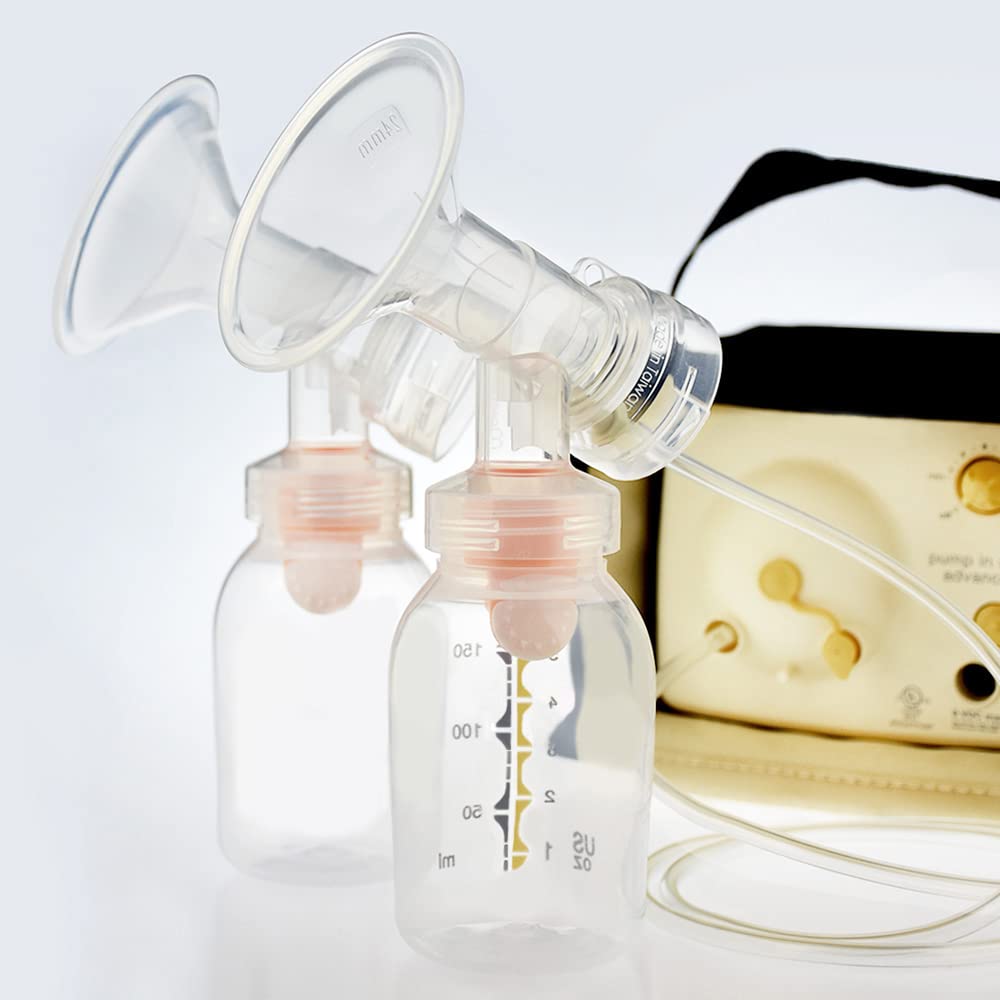 Maymom Breast Pump Kit Compatible with Medela Pump in Style Advanced Pump; 2xTwo-Piece 19mm Breastshield, 2 Valve, 4 Membrane, 2 Replacement Tubing; Replacement Part for Medela Shield, Medela Valve