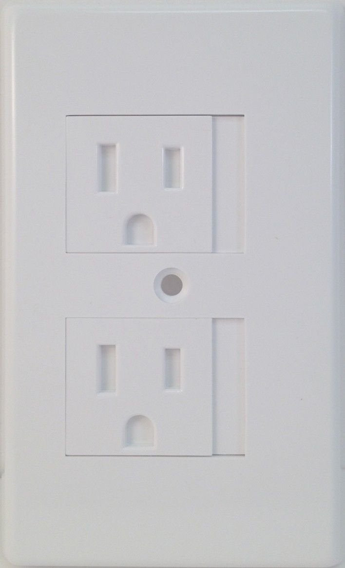 4 Pack Mommy's Helper Safe Plate Sliding Safety Outlet Cover 1 or 2 Screws (Std 4, White)