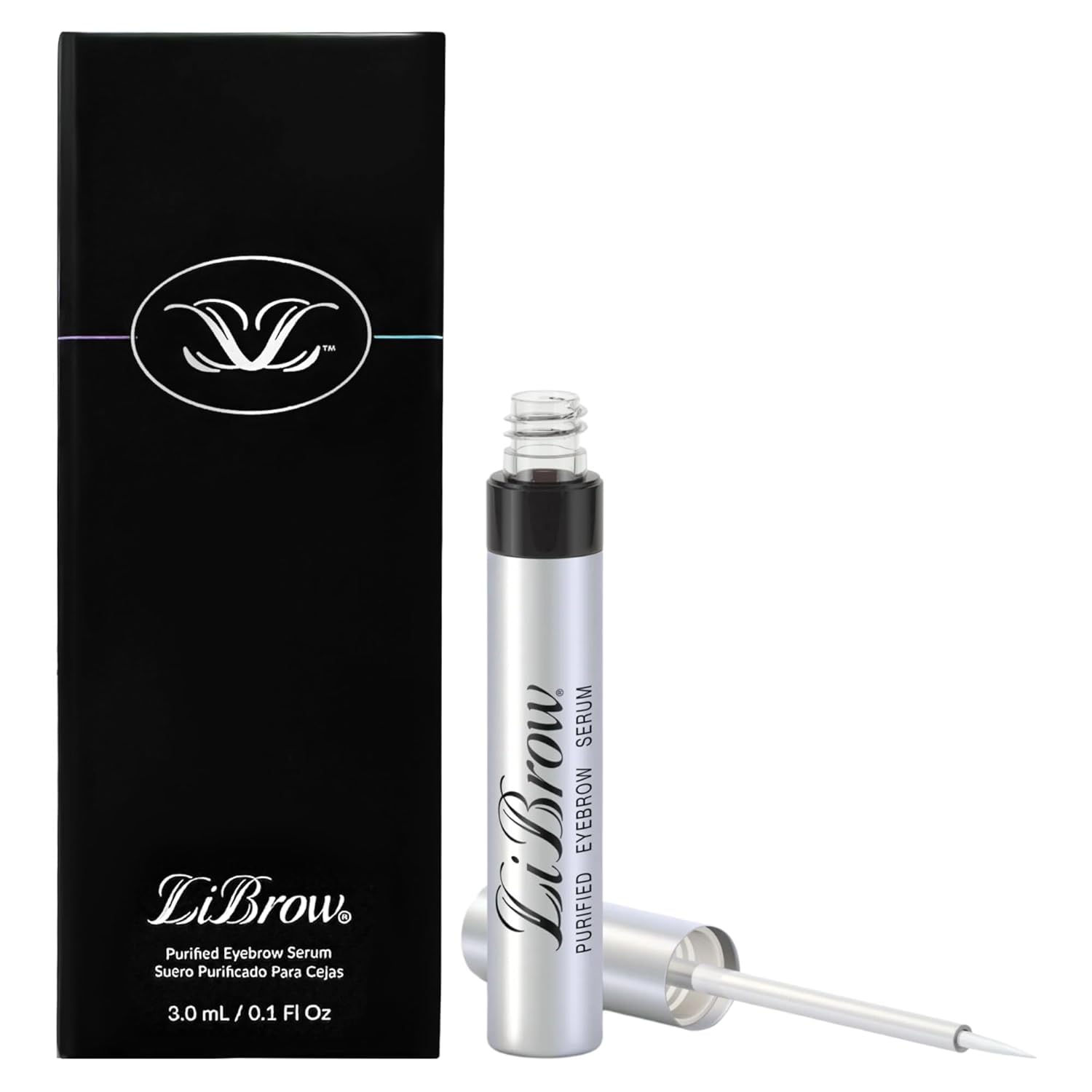 LiBrow Purified Eyebrow Physician-Formulated Serum for Fuller & Thicker Looking Eyebrows | Natural Eyebrow Enhancer Safe for Sensitive Skin | 90-Day Supply (3ml)