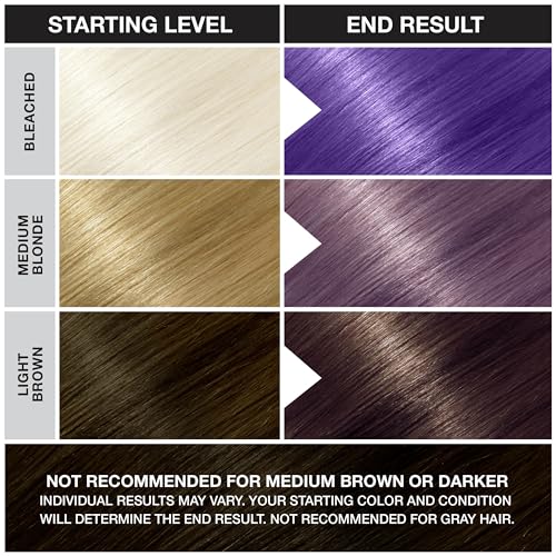 Punky Violet Semi Permanent Conditioning Hair Color | Non-Damaging Hair Dye | Vegan, PPD and Paraben Free | Vibrant Hair Color | Easy To Use | Lasts Up To 35 washes | 3.5oz