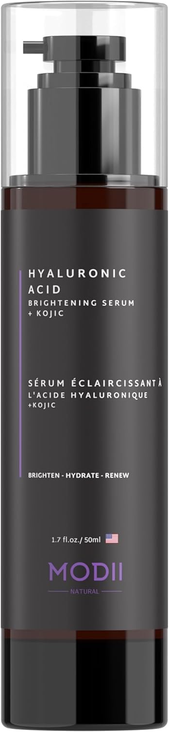 Hyaluronic Acid Face Serum: Pure Hyaluronic Acid Infused with Kojic - Unscented - Made in USA - 50ml/1.7oz