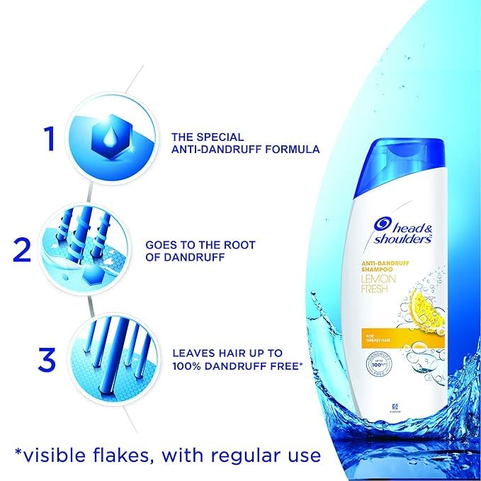 Head - Shoulders, Anti Dandruff Shampoo, Lemon Fresh, 180 ML