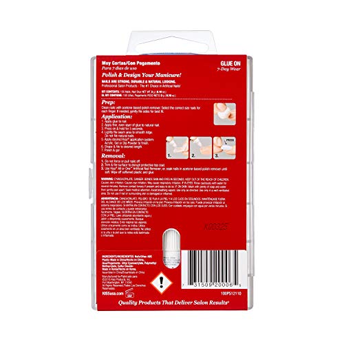 Kiss 100 Full Cover Nails Active Square (3 Pack)