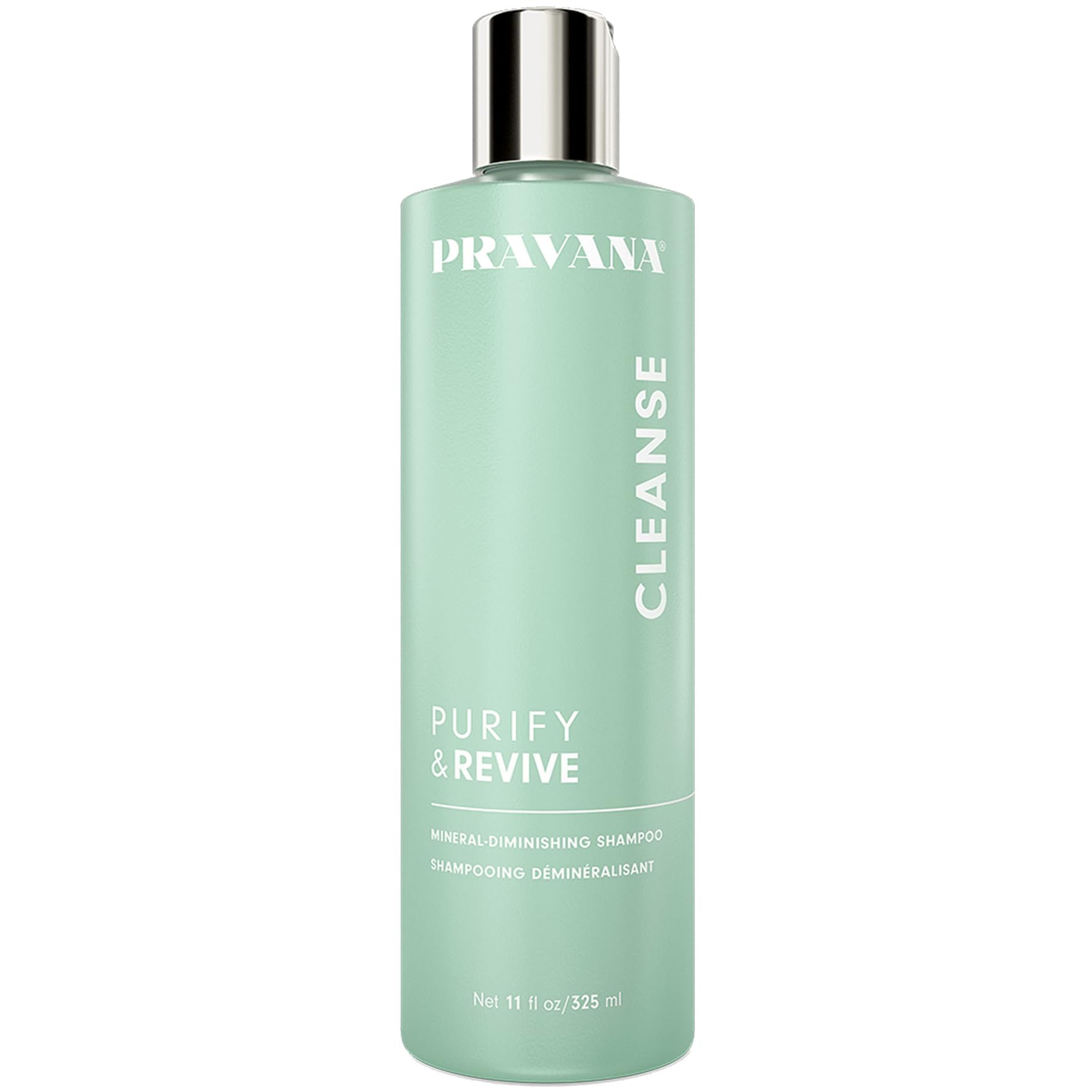 Pravana Purify & Revive Mineral Diminishing Shampoo | Instantly Removes Hard Water Deposits | Hydrates, Energizes, Volumizes | Eliminates Brassiness & Discoloration | 11 Fl Oz