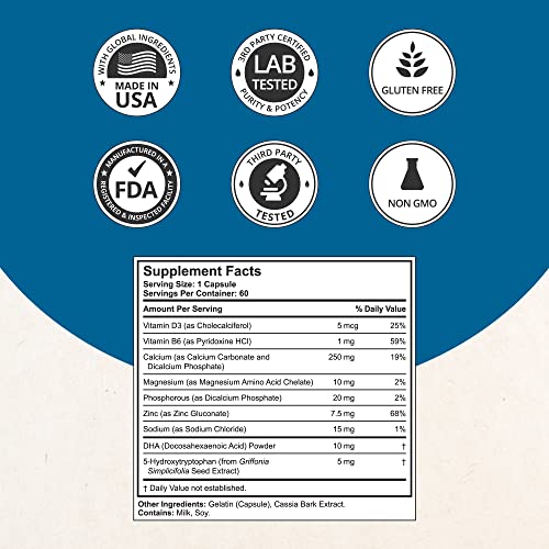 NuBest Grow Power - Calcium Supplement - Magnesium Supplement with Vitamin K2, Vitamin D3, Zinc and Multivitamin for Strong Bones, Overall Health for Age 10+ - 60 Capsules | 1 Month Supply