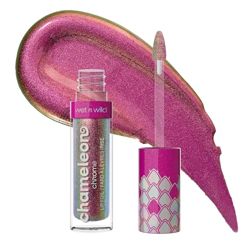 wet n wild Chameleon Chrome Lip Foil, Bold Light-Reflecting Pigments, Multidimensional Shine, Non-Sticky Smooth Formula, Vegan & Cruelty-Free - Celestial Dance