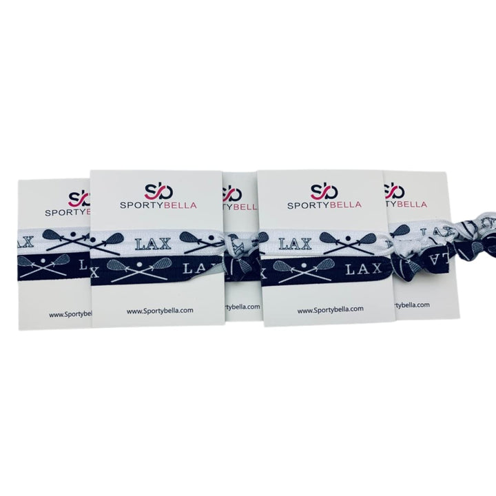 Infinity Collection Lacrosse Hair Accessories, 5 Pack Lacrosse Hair Ties for Girls, Lax Party Favors and Gifts for Lacrosse Players