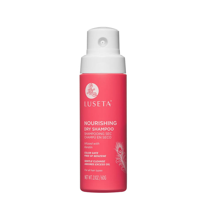 Luseta Nourishing Dry Shampoo Powder with Keratin for Damaged Hair, Travel Size Dry Shampoo Spray for Oily Hair, Strong Oil Control Boost Root with Non-Benzene Hair Care Spray for Women and Men 2.1oz