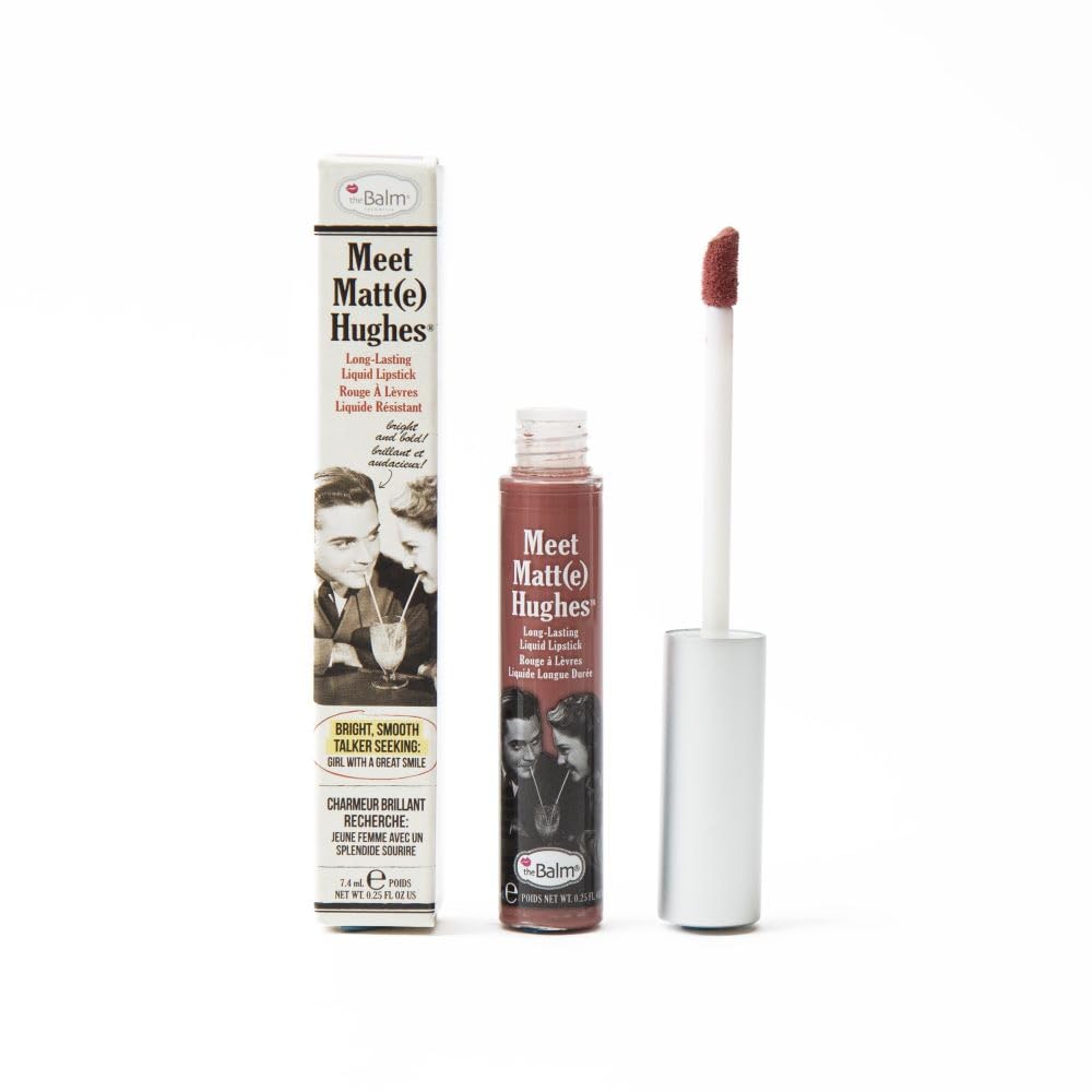 theBalm Meet Matte Hughes Long Lasting Liquid Lipstick, Sincere, 7.4ml