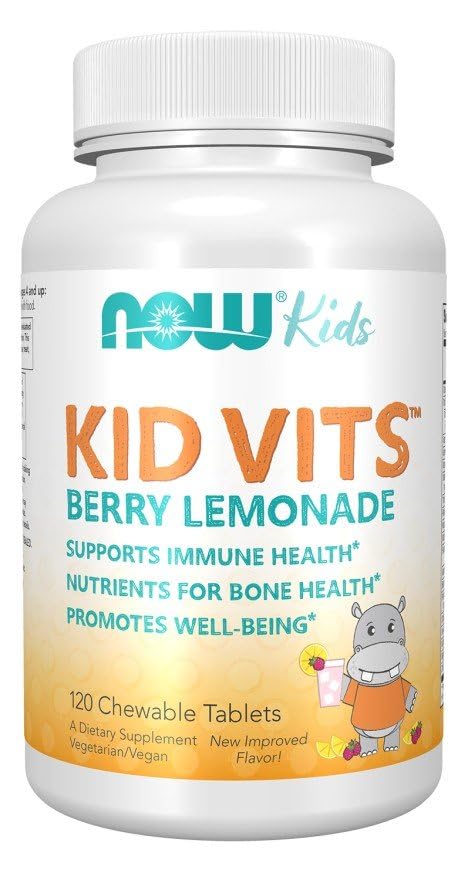 NOW Foods Kid Vits Berry Lemonade 120 Chewable Tablet
