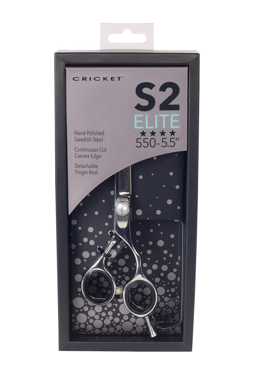 Cricket S-2 550 Carded Professional Offset Hair Shear, 5.5 Inch, 2.88 Ounce