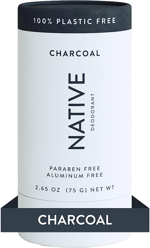 Native Plastic Free Deodorant Contains Naturally Derived Ingredients, 72 Hour Odor Control | Deodorant for Women and Men, Aluminum Free with Baking Soda, Coconut Oil and Shea Butter | Charcoal