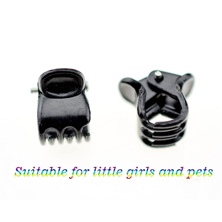 kolifu 100pc/pack 1cm Hair Claws Clip for Women Girls Plastic Mini Hairpin Hair Clip Clamp Hair Accessories Gifts (100pcs black) : 100pcs black