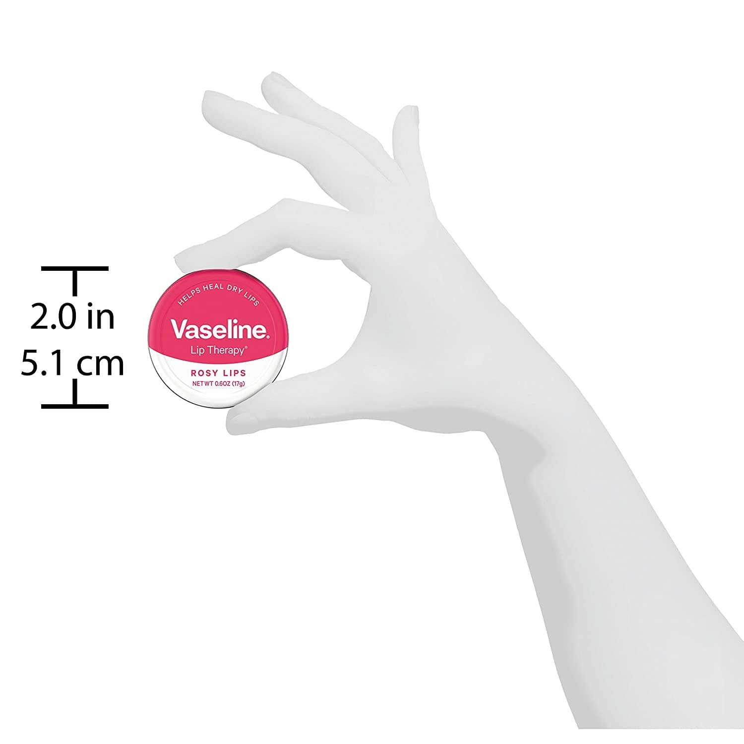 Vaseline Lip Therapy Lip Balm, Rosy Lips 0.6 oz (Pack of 2)