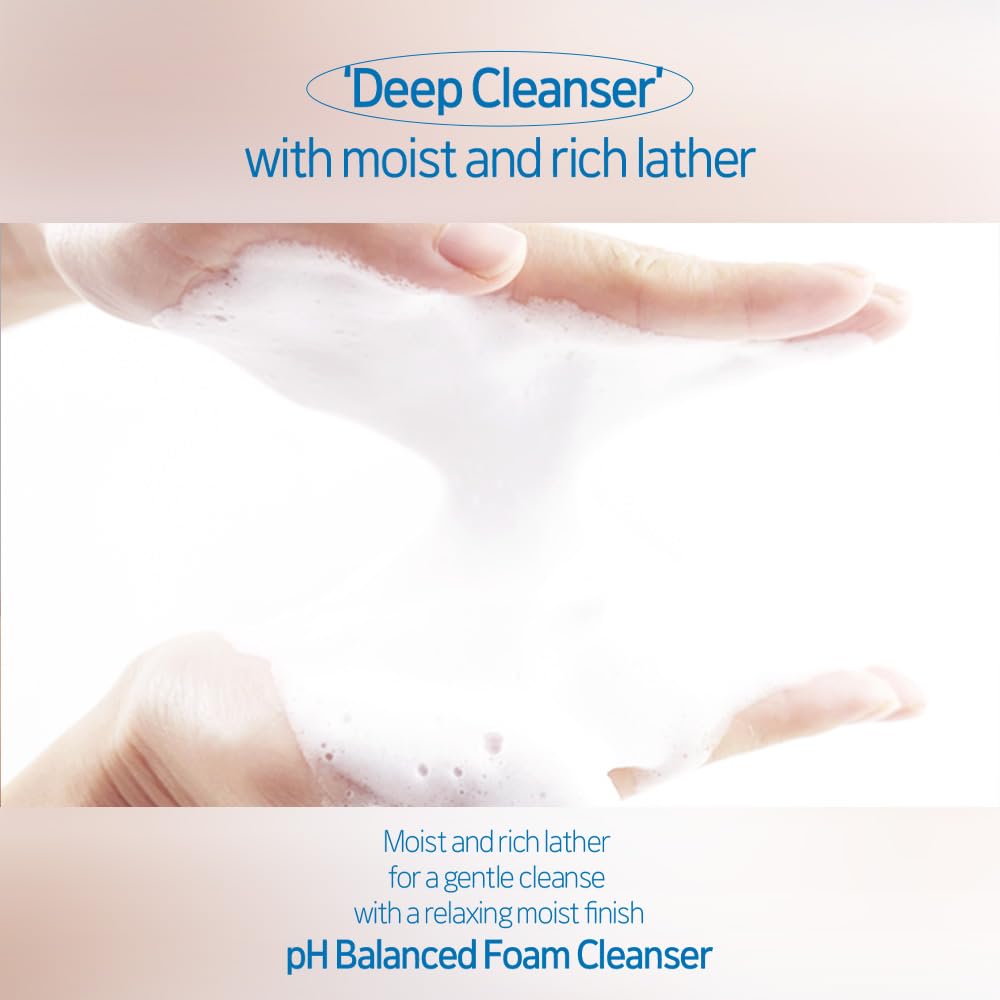 ETUDE SoonJung 5.5 Foam Cleanser 5.1 fl. oz. (150ml) 23AD | Soft Bubble Hydrating Vegan Facial Cleanser for Sensitive Skin | Fragrance-Free Low-pH Korean Cleansing Wash | Korean Skin Care, Kbeauty