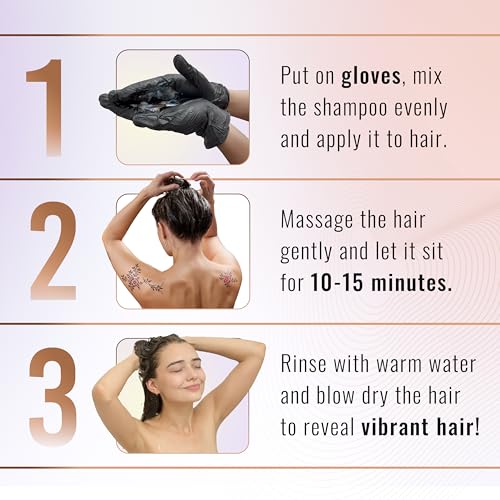 Herbishh Travel Pack Hair Dye Color Shampoo in Sachet + 1pc Argan Hair Mask Sachet (Dark brown, 1 sachet)