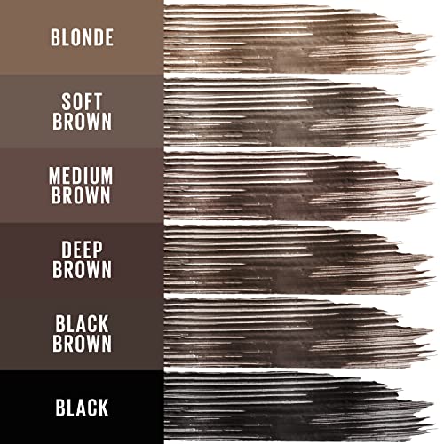 Maybelline Tattoo Studio Brow Styling Gel, Waterproof Eyebrow Make Up, Brow Tint for Up to 36HR Wear, Black Brown, 1 Count