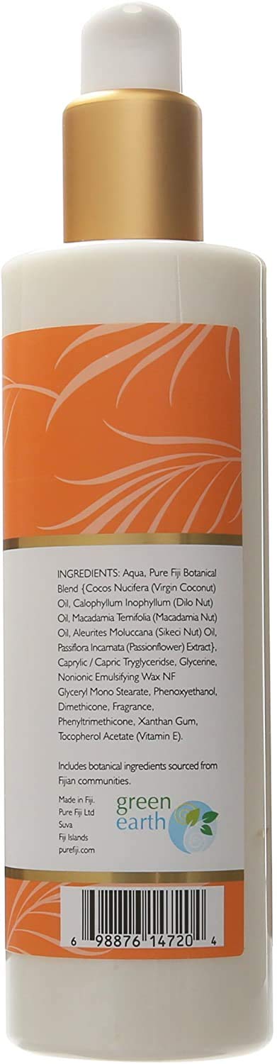 PURE FIJI Body Lotion Hydrating - Moisturizing Lotion for Dry Skin with Coconut Milk and Vitamin E, Organic Body Lotion For Women and Men, Mango Scent, 12 oz