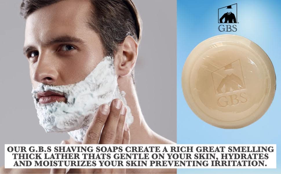 Men's Grooming Set with Shaving Mug with Knob Handle, 100% Synthetic 3rd generation Brush, Brush Stand and 97% All Natural Gbs Ocean Driftwood Shave Soap