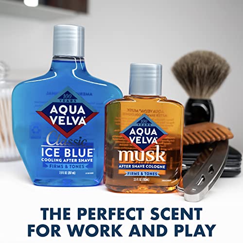 Aqua Velva After Shave, Classic Ice Blue, Soothes, Cools, and Refreshes Skin, 3.5 Ounce