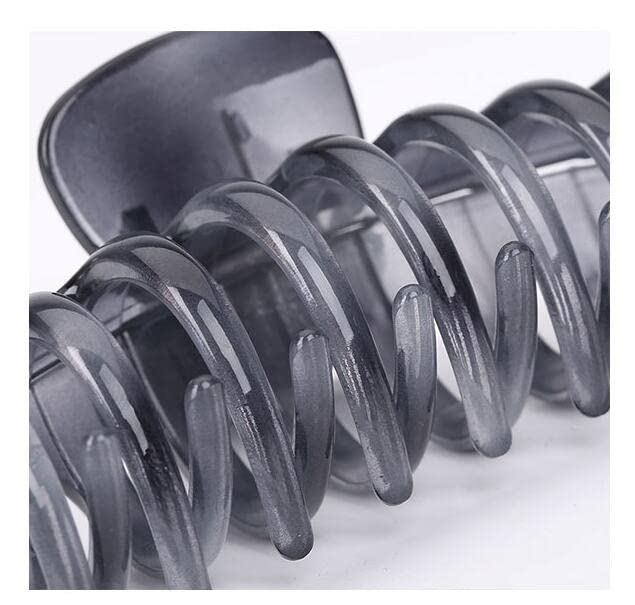Liasun 4.3 Jelly Color Hair Claw Clip-Acrylic Strong Holding Power Hair Clips Hairgrip for Women and Girls Hair Barrettes for Medium or Long Hair (Light Gray) : Light Gray