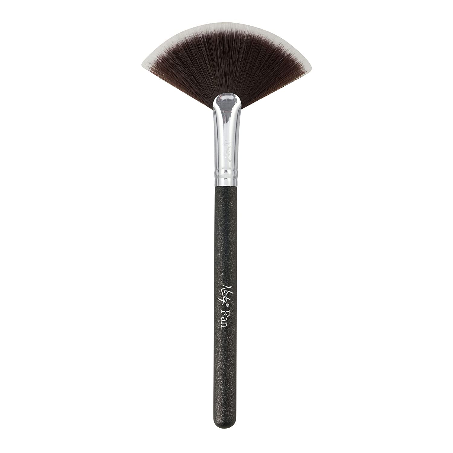 Onyx Black : Nanshy Fan Makeup Brush Highlight Contour Bonzer Blush Powder Application (Onyx Black)