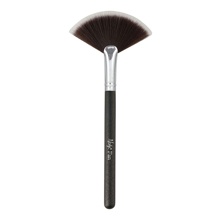 Onyx Black : Nanshy Fan Makeup Brush Highlight Contour Bonzer Blush Powder Application (Onyx Black)