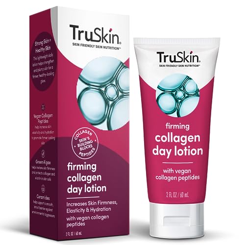 TruSkin Collagen Cream for Face – Firming Day Lotion with Vegan Collagen Peptides, Tri-Ceramides & Green Algae – Anti Aging to Strengthen & Visibly Plump Skin for a Firmer-Looking Glow, 2 fl oz