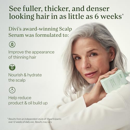 Divi Scalp Serum for Thinning Hair, 30ml – Clinically Tested, Nourishing Formula with Amino Acids, Caffeine & Rosemary Oil – Promotes Healthy Scalp & Fuller-Looking Hair, Reduces Oil & Product Buildup