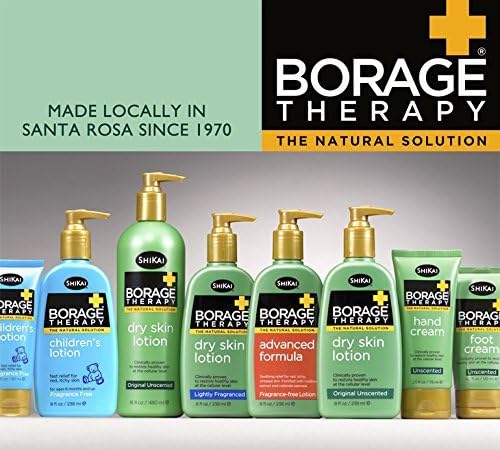 ShiKai Borage Therapy Body Moisturizer Advanced Formula (8 oz) | Fragrance Free | Hydrating Lotion for Dry Hands & Body | With Oatmeal & Shea