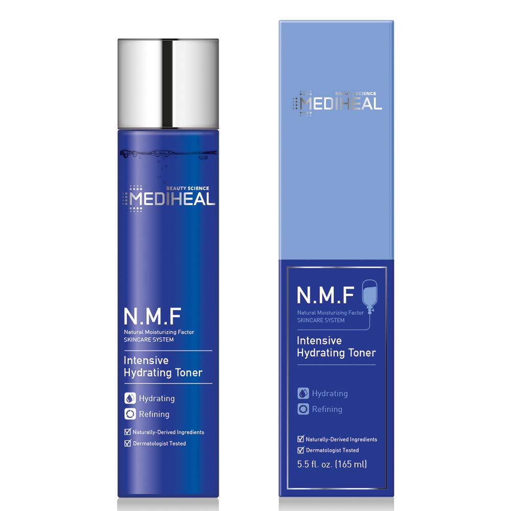 MEDIHEAL N.M.F Intensive Hydrating Toner, No.1 Korean Skincare Brand, 5.5 fl.oz (165ml) Ultra Hydrating and Soothing Boosting Toner for Dry and Rough Skin